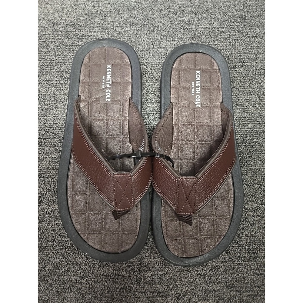 Kenneth Cole REACTION Men's Flip-Flops Size 8 Brown NWOT